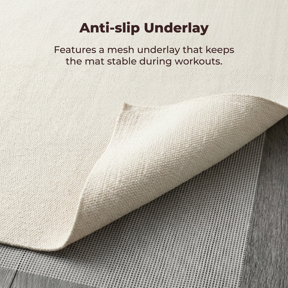 Organic Cotton Yoga Mat – Handmade, Machine Washable, 78 x 27 in