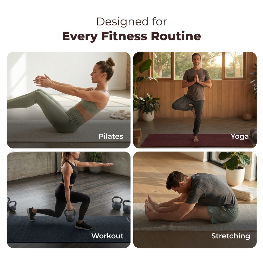 Organic Cotton Yoga Mat – Handmade, Machine Washable, 78 x 27 in