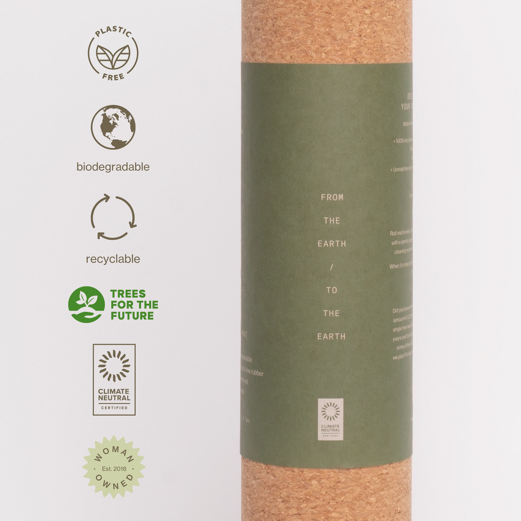 Natural Cork Yoga Mat – Plastic-Free, Biodegradable, Non-Slip