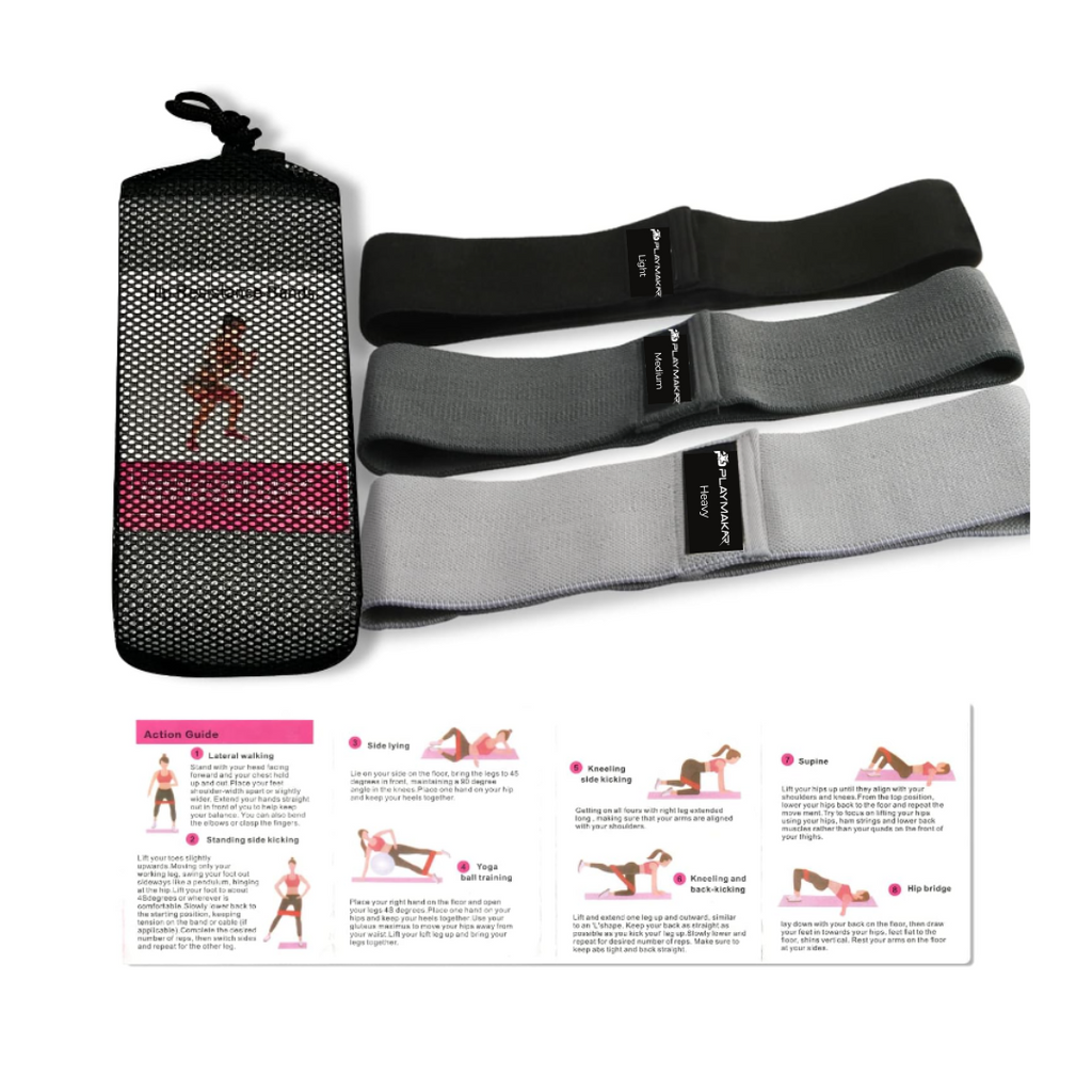 Premium Fabric Resistance Bands – Non-Slip, No Rolling, Glute & Leg Training