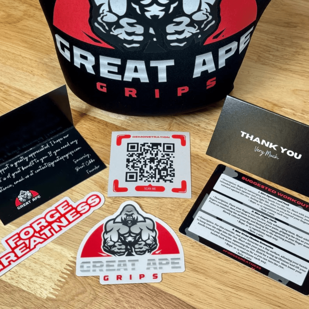 Great Ape Grips – Grip & Wrist Training Kit, Handmade in USA