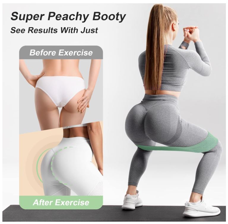 Premium Fabric Resistance Bands – Non-Slip, No Rolling, Glute & Leg Training